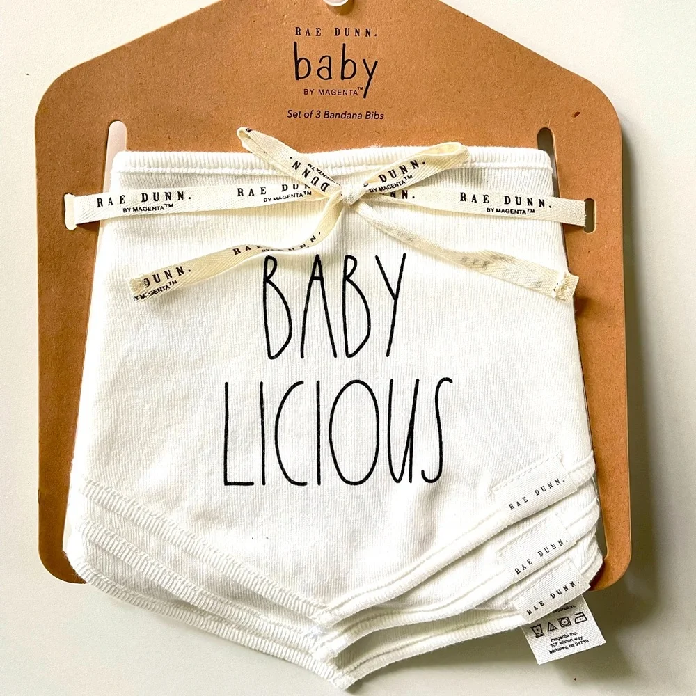 Rae Dunn Baby Bandana Bibs Set of 3